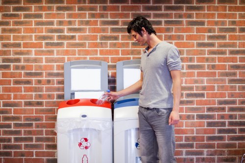 Eco-friendly clearance process with recycling bins